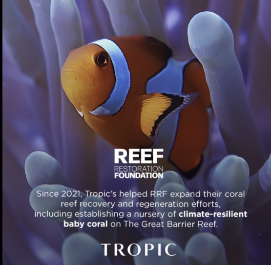 Tropic support for coral reef restoration